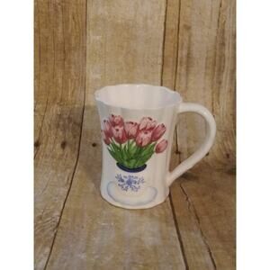 Otagiri Pink Tulip Flower Mug Vintage Curtis Swann Japan